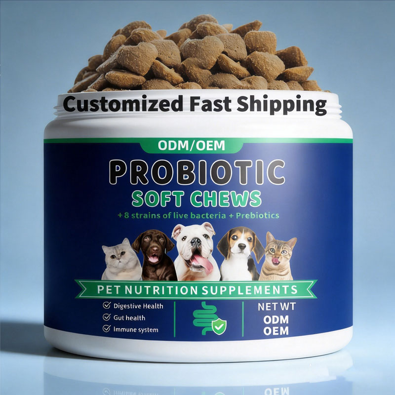 Premium Pet Digestive Probiotic Chews | Gut Health & Immune Support for Dogs & Cats | Tasty Meat Treats for Sensitive Stomachs